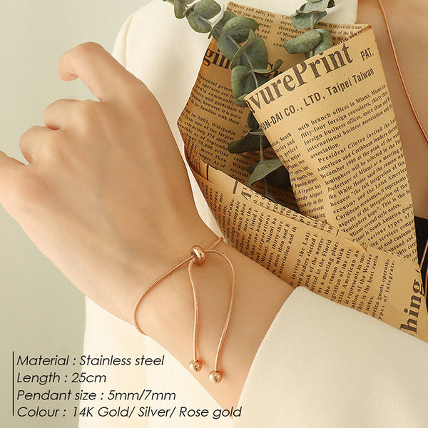 Bracelet minimaliste Yewelorat plaqué or 18 carats