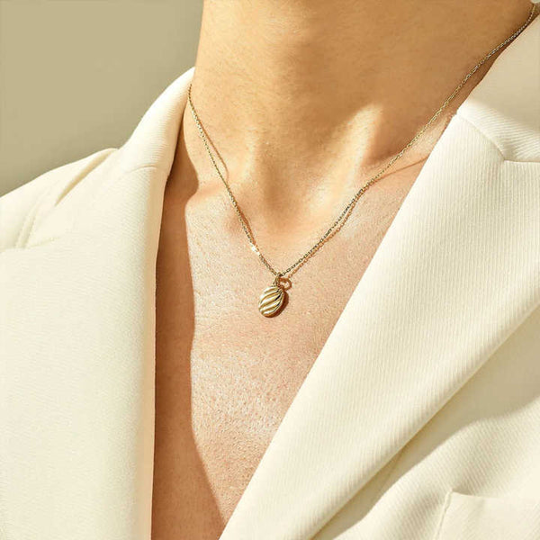 Yewelorat Gold Circle Necklace – Yew58