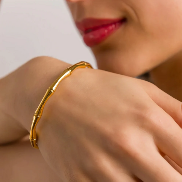 Bracelet minimaliste plaqué or 14 carats Yewelorat